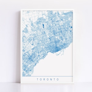 KARTE VON TORONTO - Minimalistischer Toronto Kunstdruck, anpassbare Stadt Karte, hochwertiger Giclée-Druck, moderne Karten Kunst