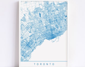 MAP OF TORONTO - Minimalist Toronto Art Print, Customizable City Map, High Quality Giclee Print, Modern Map Art