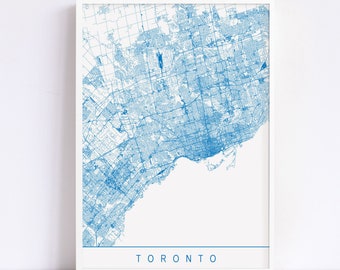 MAP OF TORONTO - Minimalist Toronto Art Print, Customizable City Map, High Quality Giclee Print, Modern Map Art