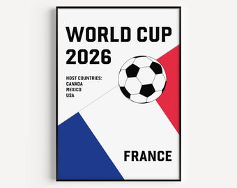 FRANCE WORLD CUP 2026 Poster, Printable, Instant Digital Download, 300 dpi, Five sizes