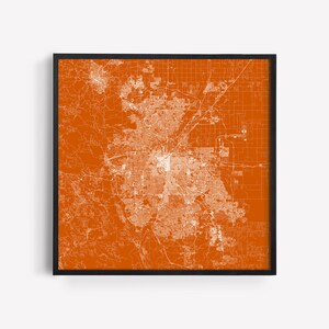 CARTE DE DENVER - ** Variations de couleurs ** Art mural Denver, Colorado, affiche de carte de la ville, art minimaliste, décoration intemporelle, art mural classique, carte carrée