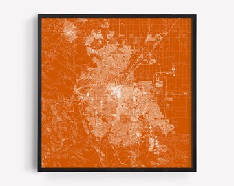 DENVER MAP - **Color Variations**  Denver Colorado Wall Art, City Map Poster, Minimalist Art, Timeless Decor, Classic Wall Art, Square Map