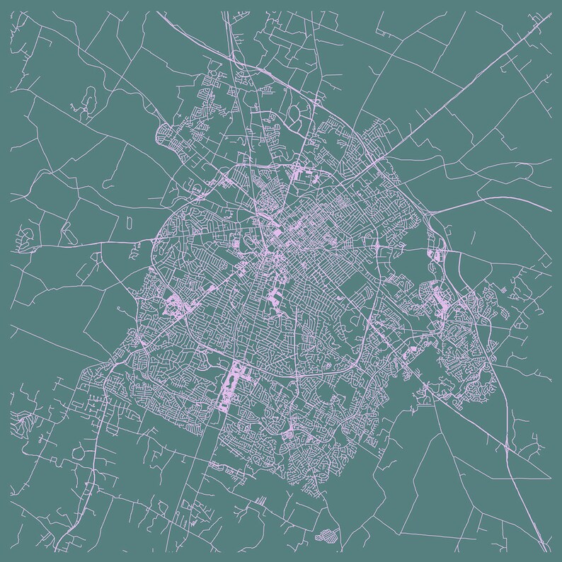 LEXINGTON MAP PRINT Customizable Colors Lexington Wall Etsy