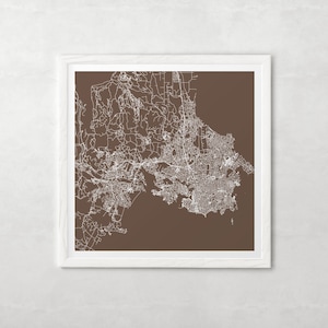 VICTORIA Map PRINT Modern Victoria BC British Columbia Kanada Poster Minimalistisches Stadt Poster Urban City Grid Art Print Line Art City Map