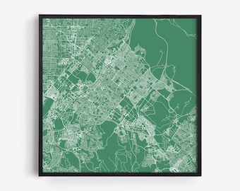 IRVINE CITY MAP - Minimalist Wall Art, Modern Design City Grid Poster, California, U.S.A., Timeless Decor, Classic Wall Art, Square Map