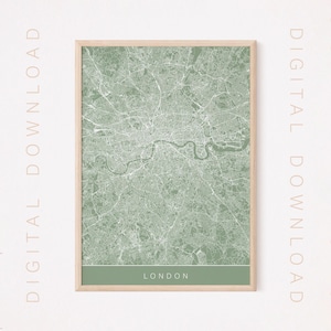 LONDON PLAN ART, digitaler Download, Line Art Stadt Karte, London England Karte Kunst Minimalistischer Kunstdruck Stadtplan London uk Karte Poster