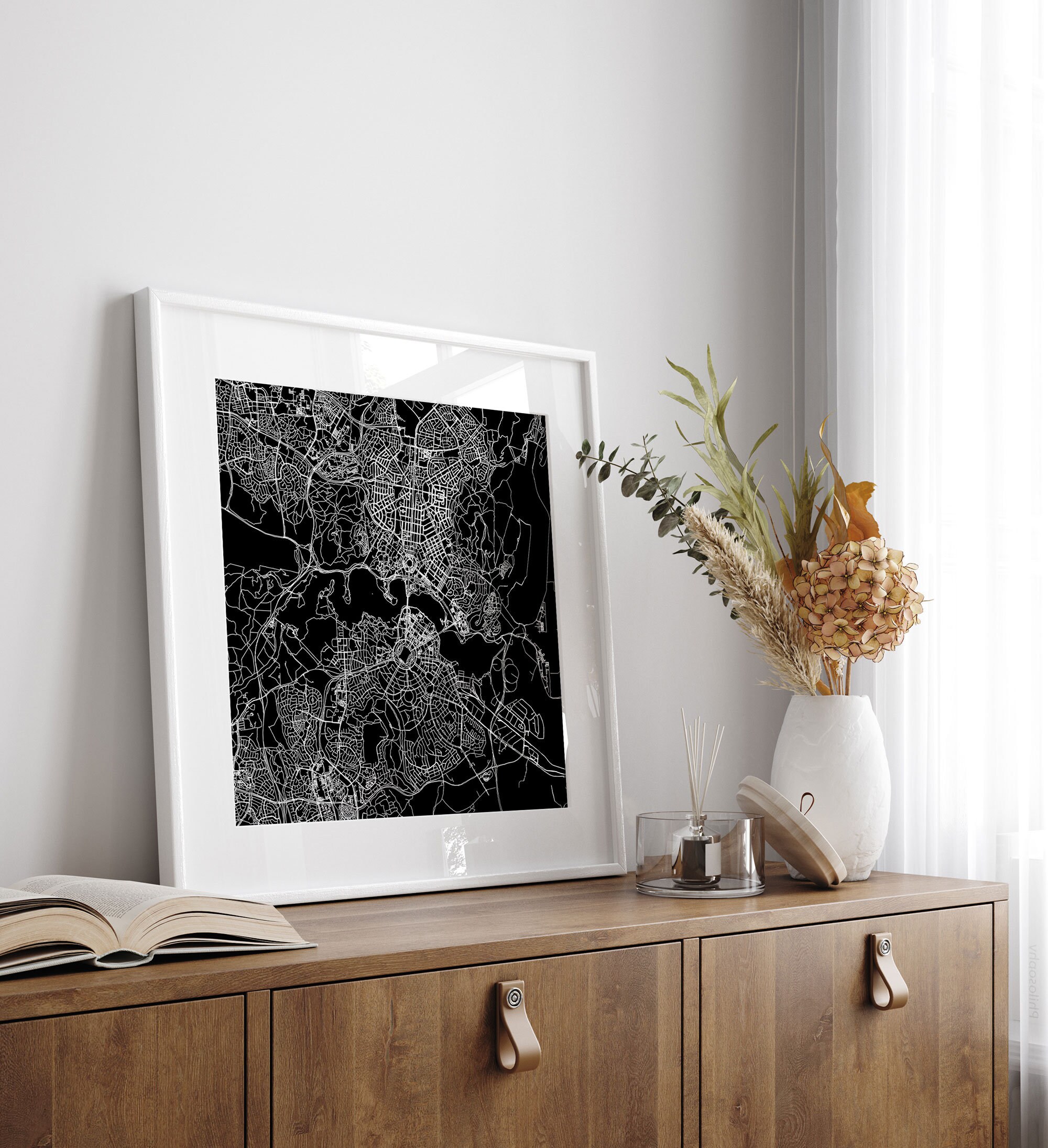 CANBERRA Australia CITY MAP Line Art City Map Road Map of Canberra Map ...