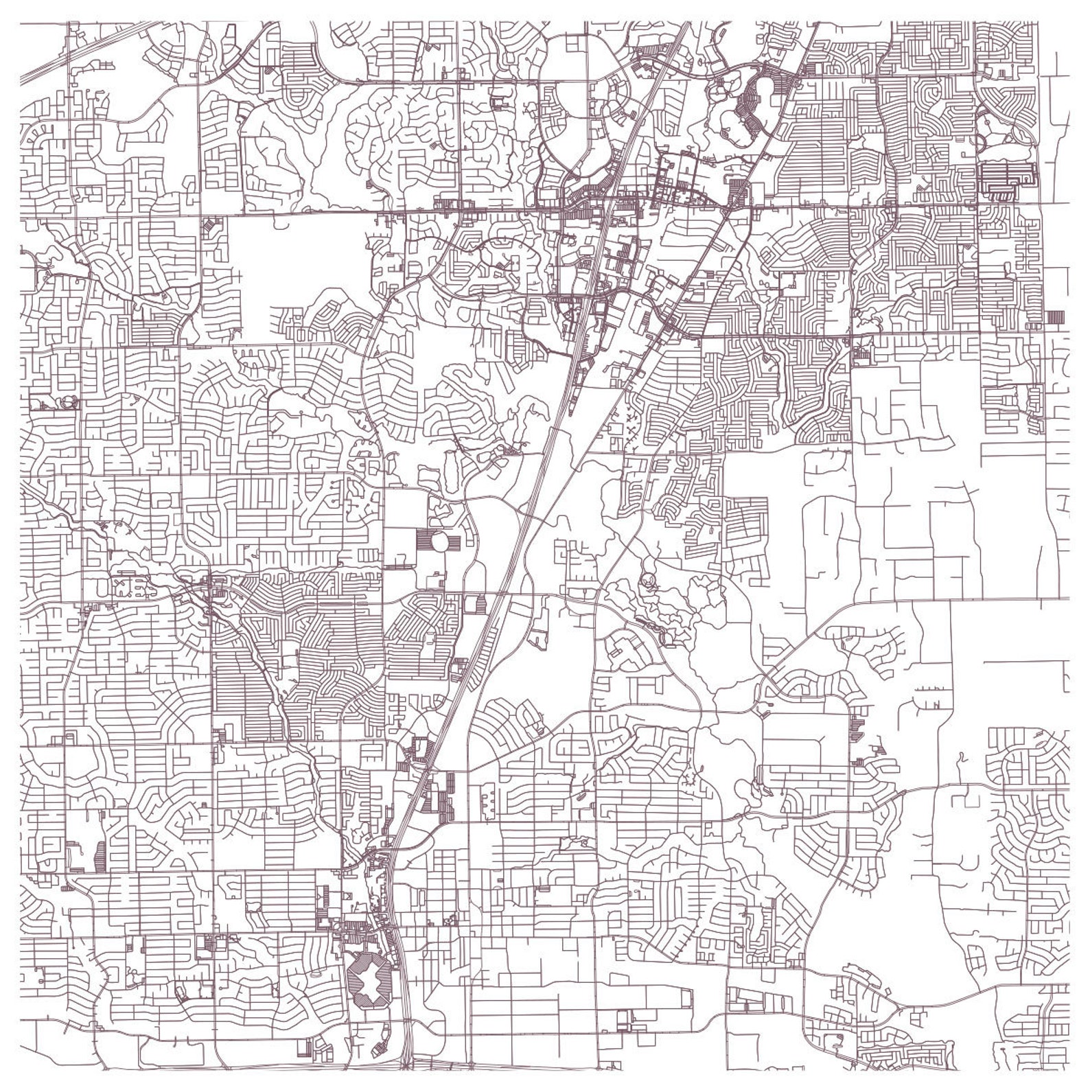 PLANO CITY MAP Fine Art Poster Plano Texas Map Print - Etsy