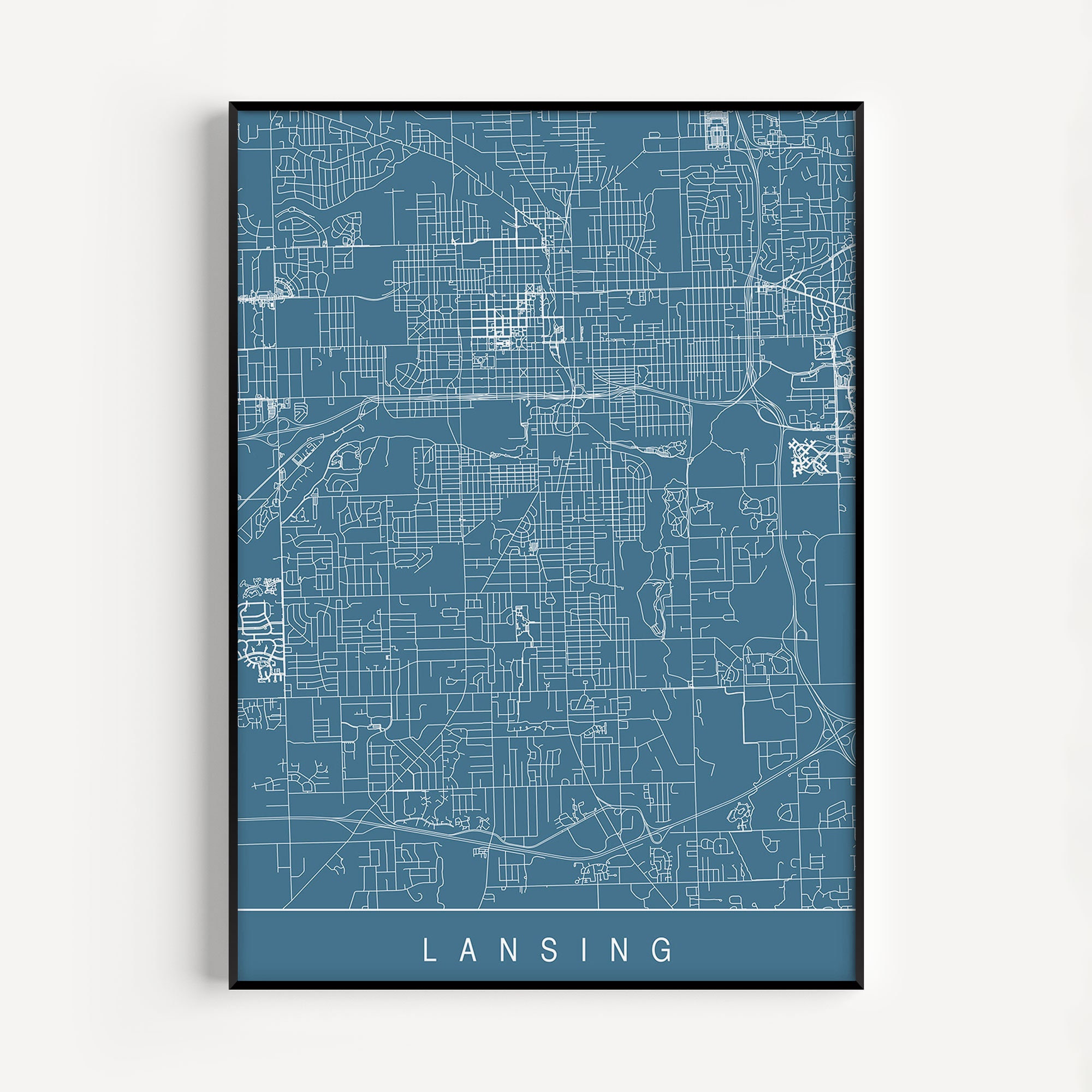 Lansing City Map - Etsy