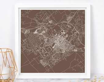 STATE COLLEGE City Map - Fine Art Map Poster - Pennsylvania USA Map Print Minimalist City Poster Urban City Grid Art Quality Giclee Print