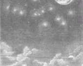 Items similar to Fine Art Print -Night Sky- Pencil Drawing on Etsy