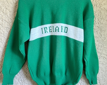 Rzadki zabytkowy zielony sweter IRELAND