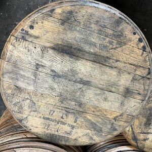 Bourbon Barrel Head, lid, top, barrel wood, whiskey, Woodford, Makers Mark, Four Roses, gift for him, dad, husband, project, buffalo trace image 6