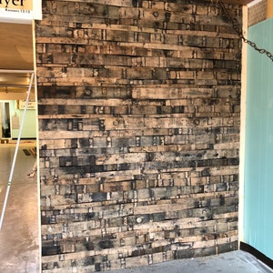 Bourbon Barrel Stave Wall Covering, barrel staves, whiskey barrel slat, whiskey wood, barrel project image 1