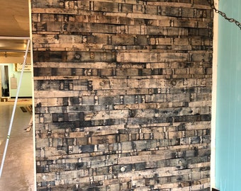 Bourbon Barrel Stave Wall Covering, barrel staves, whiskey barrel slat, whiskey wood, barrel project