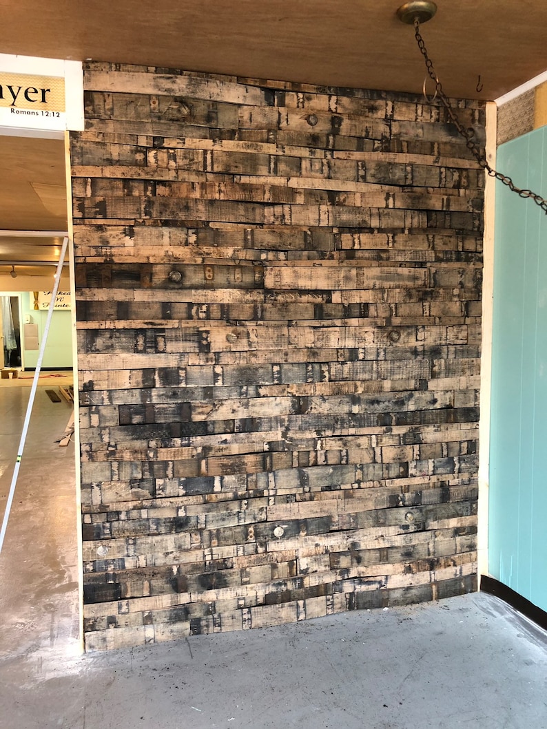 Bourbon Barrel Stave Wall Covering, barrel staves, whiskey barrel slat, whiskey wood, barrel project 