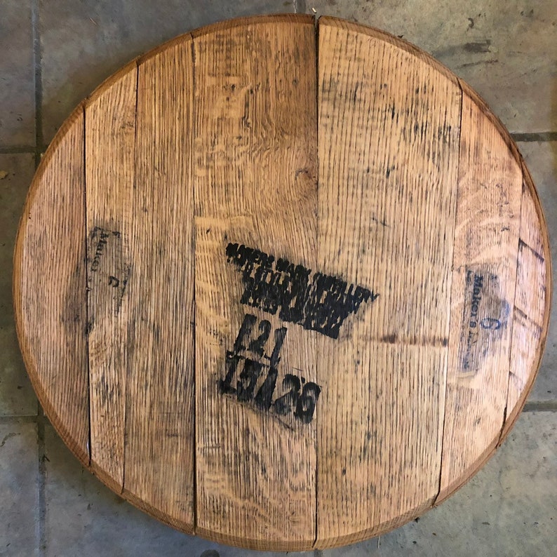 Bourbon Barrel Lid Wall Hanging, Guest book, authentic whiskey barrel head, gift for him, husband, dad, Buffalo trace, Makers, woodford image 3