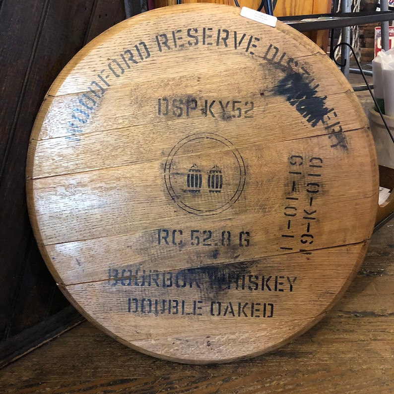 Bourbon Barrel Lid Wall Hanging Guest book authentic whiskey | Etsy