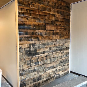 Bourbon Barrel Stave Wall Covering, barrel staves, whiskey barrel slat, whiskey wood, barrel project image 4