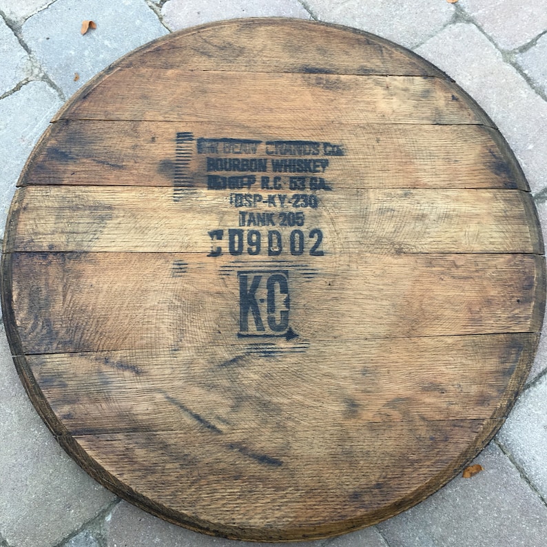 Bourbon Barrel Lid Wall Hanging, Guest book, authentic whiskey barrel head, gift for him, husband, dad, Buffalo trace, Makers, woodford image 6