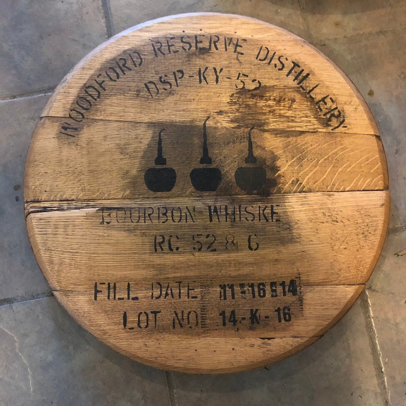 Authentic Whiskey Barrel Lid Wall Hanging Guest Book