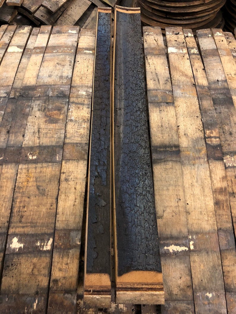 Bourbon Barrel Stave Wall Covering, barrel staves, whiskey barrel slat, whiskey wood, barrel project image 5