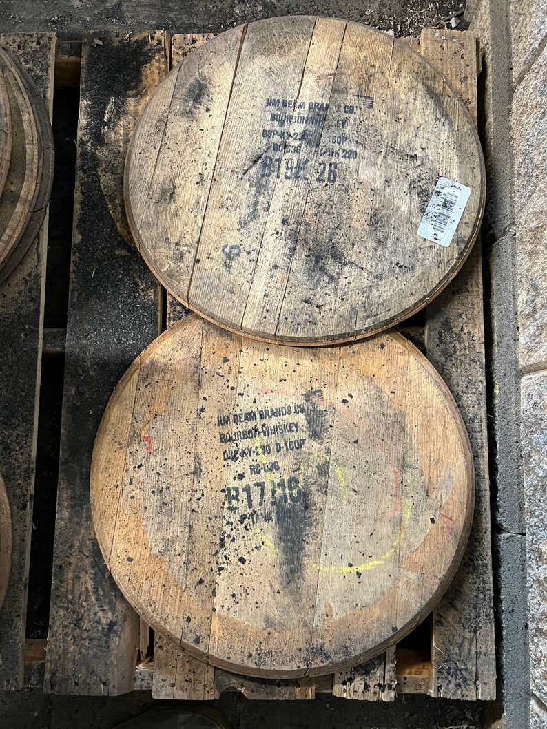 Bourbon Barrel Head, lid, top, barrel wood, whiskey, Woodford, Makers Mark, Four Roses, gift for him, dad, husband, project, buffalo trace image 7