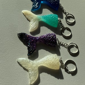 Glitter  mermaid tail keychains/ bag charms