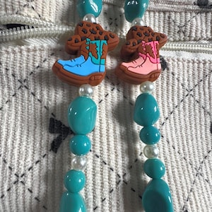 Cowboy boot western bag charm / keychain
