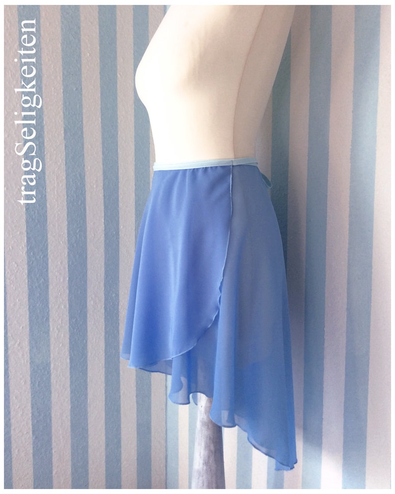 Light Blue Ballet Skirt Chiffon Wrap Skirt Adult Dancewear Etsy