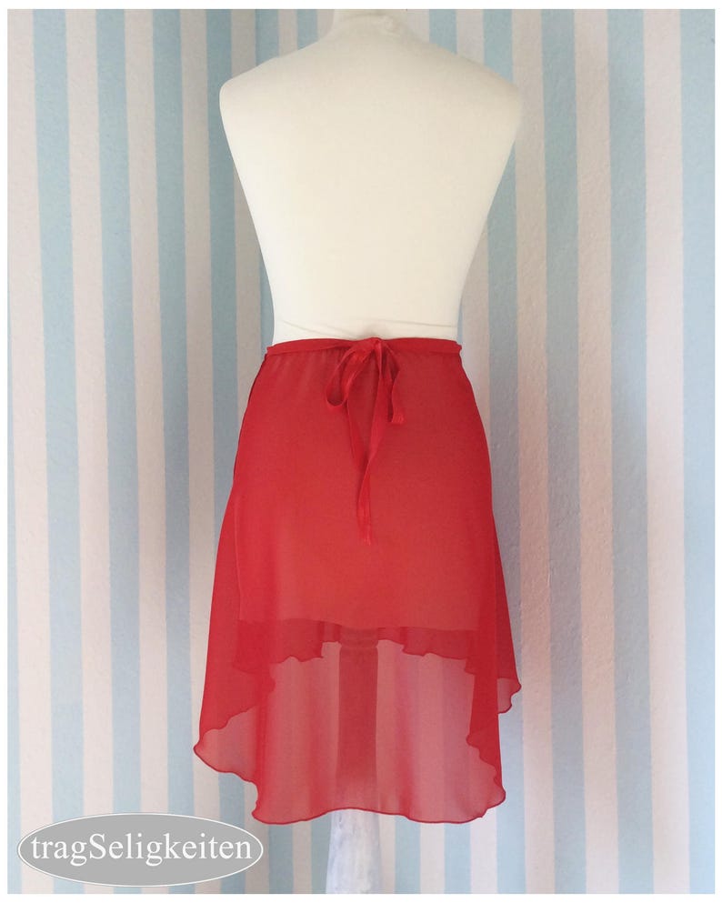 Red Ballet Wrap Skirt Ballet Chiffon Skirt Adult Dance Wear Etsy