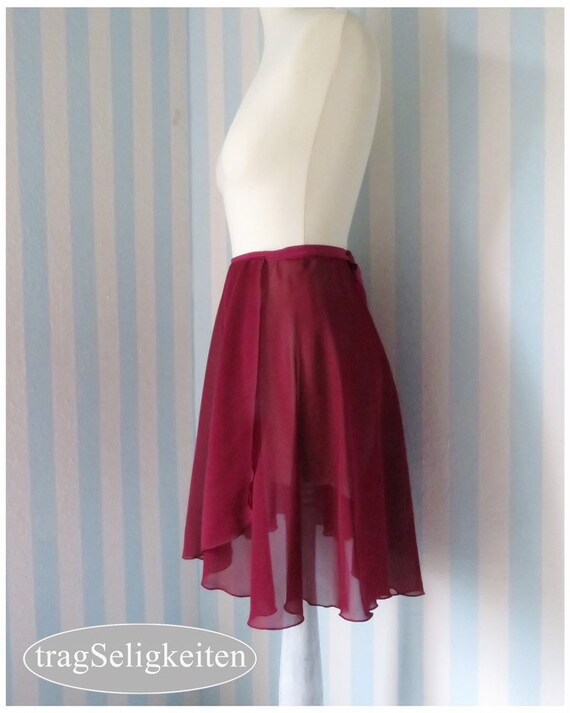 Gonna da ballo rosso scuro gonna da ballo avvolgente | Etsy Italia