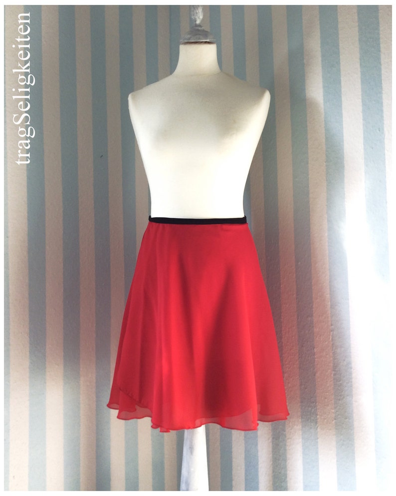 Bright Red Dance Skirt Ballet Wrap Skirt Dance Wear Ballet Etsy