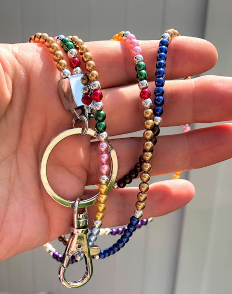 Montessori Lanyard 40 With Pearl Beads Best Etsy