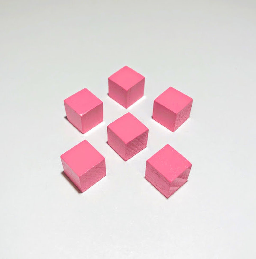 China Factory 20Pcs Pink Cube Letter Silicone Beads 12x12x12mm