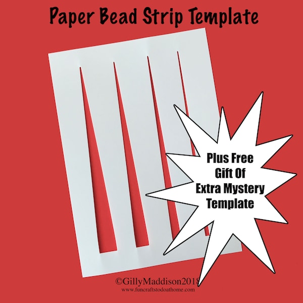 Plastic Paper Bead Strip Stencil Template With Free Gift Of Mystery Template