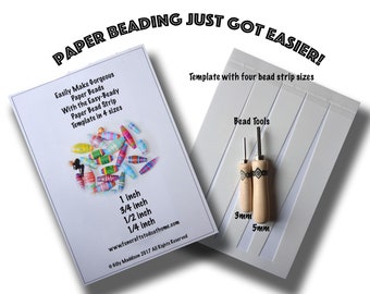 Free Gift Offer! Paper Bead Making Tools. Buy the 3mm and 5mm Tools By Easy Beady together and Get the Bead Strip Stencil Template Free!
