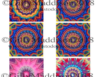 Boho Necklace Printable - DIY Craft, Colorful Mandala Designs (Digital Download)