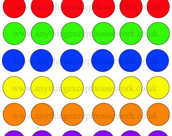 Printable Bottle Cap Images - Plain colors For Backgrounds