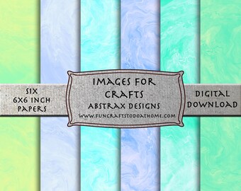 Abstract Digital Paper Pack: Colorful Scrapbook Backgrounds (6x6 inch) (Digital Download)
