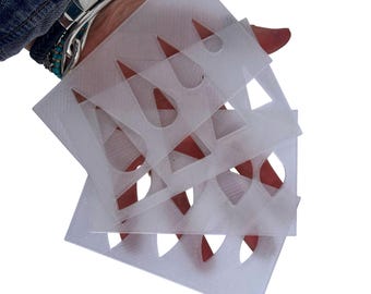 Earring & Pendant Templates In Four Shapes and Four Sizes