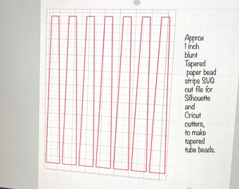 Paper Bead Strips SVG Cut Files: Tapered Tube & Spacer Beads (Silhouette, Cricut)