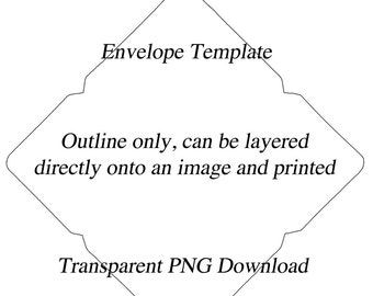 6x4 Envelope Template: Transparent PNG, No Inner Outline (Digital Download)