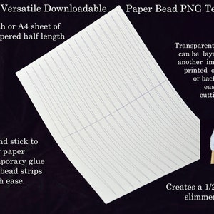 Modèles de perle en papier - demi pouce demi-feuille conique perles. Taille UK A4 et lettre US. Pas de mesure. Aucune des lignes de dessin. Perle de bandes de la façon facile !.