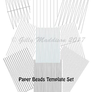 Paper Bead Templates Set of Nine - Instant Download