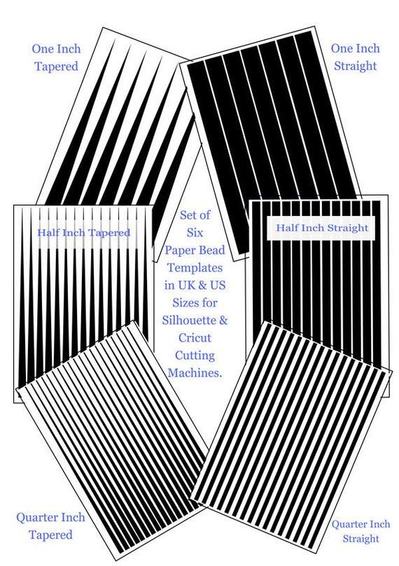 Download Paper Bead Templates For Silhouette Cameo Or Cricut Cutting Etsy