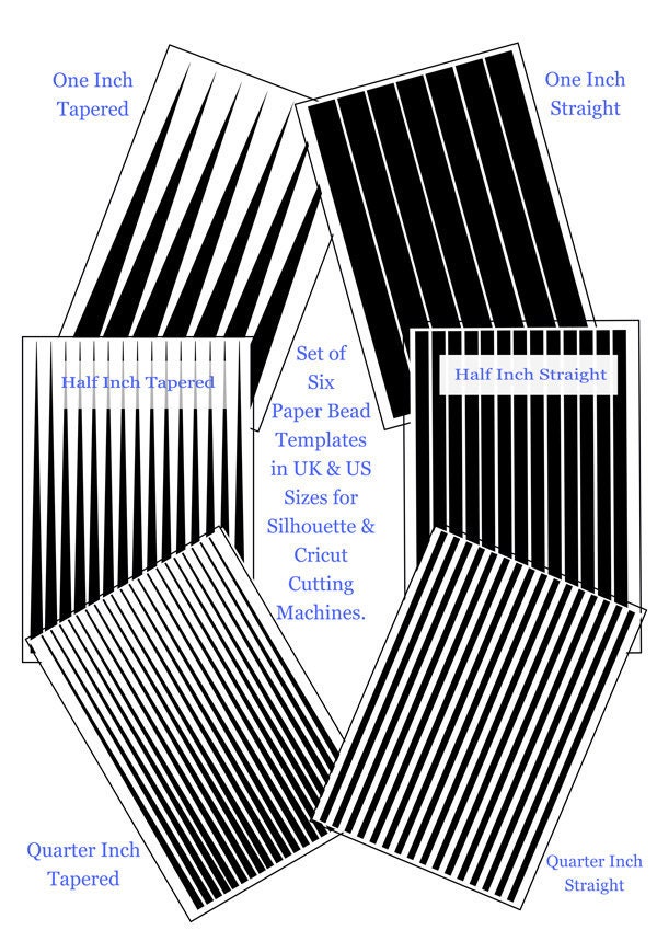 Download Paper Bead Templates For Silhouette Cameo Or Cricut Cutting Etsy