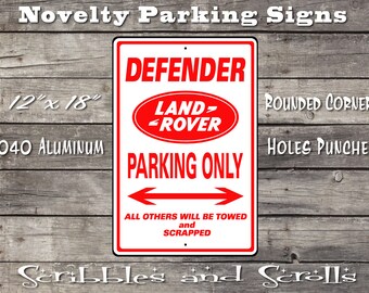 Range Rover Parking Sign Mancave Garage Land Rover Defender | Etsy