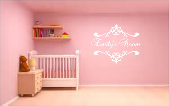 Cute Personalized Name Wall Decal Girls Teen Bedroom Playroom Wall Decor