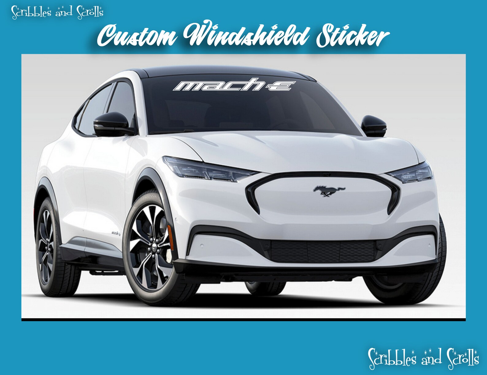 Mach E Windshield Decal Sticker for Ford Car SUV EV California Etsy